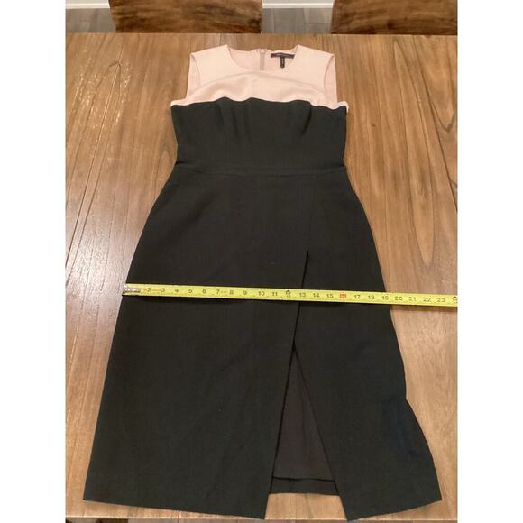 BCBG Maxazria Tinna Black Soft Pink Colorblock Sheath Work Cocktail dress 8 - Picture 6 of 10